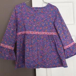 Spring blouse with ribbon trim
